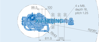 Industrieel robotwapen YASKAWA MPL80 II voor oogst en plaats80kg Nuttige lading 2061mm Wapenrobots